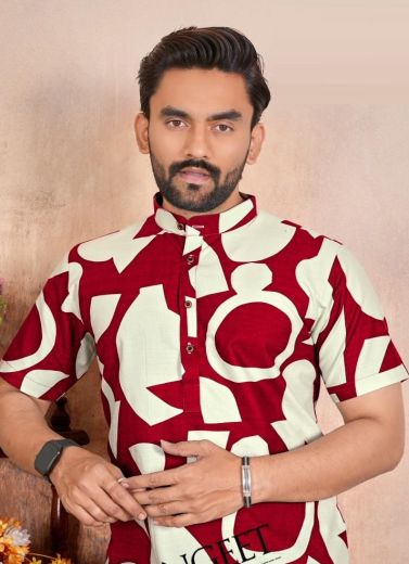 MUMBAI PATTERN PRINTS - Catalog # 63461 (Set of 4 Men's Ethnic Wear) by Sangeet