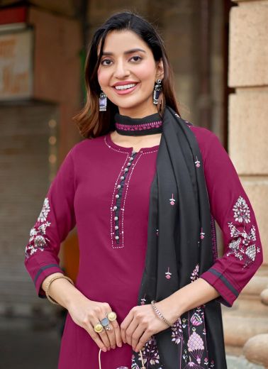 KALAMAY - Catalog # 63477 (Set of 6 Readymade Salwar Suits) by Mittoo