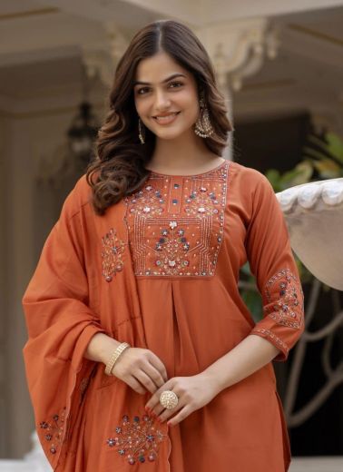 SERIES 144 - Catalog # 63530 (Set of 6 Readymade Salwar Suits) by Amdavadi Fashion