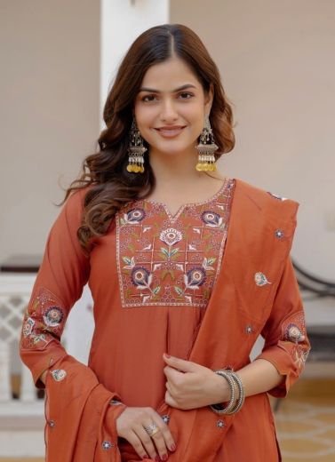 SERIES 145 - Catalog # 63544 (Set of 6 Readymade Salwar Suits) by Aabharan