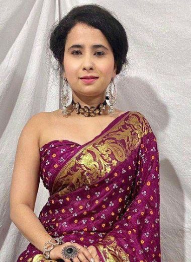 BANDHANI SILK PRINT - Catalog # 63570 (Set of 8 Sarees) by Desi Muse