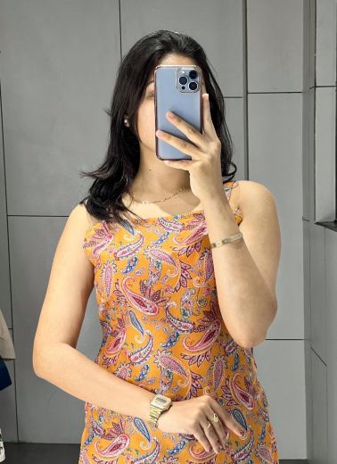 SLEEVELESS SHORT TOP - Catalog # 63617 (Set of 4 Readymade Women's Kurtis / Tops) by Tentmen Clothing