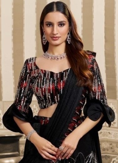 STELLA - Catalog # 63640 (Set of 6 Readymade Lehengas) by Mahotsav