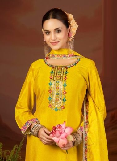 VASUDHA - Catalog # 63644 (Set of 4 Readymade Salwar Suits) by Rangoon