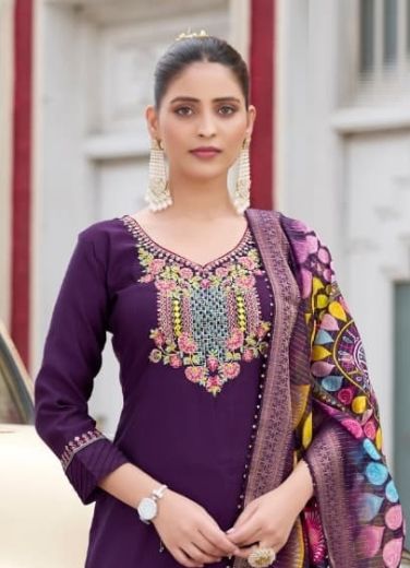 VENESSIA - Catalog # 63647 (Set of 6 Readymade Salwar Suits) by Karissa