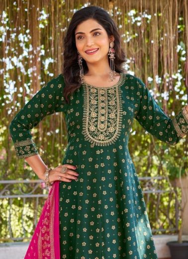 NANDINI - Catalog # 63684 (Set of 6 Readymade Women's Kurtis / Tops) by Blue Hills