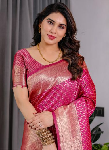 BANARASI JACQUARD 8 - Catalog # 63704 (Set of 6 Sarees) by Semad Styles