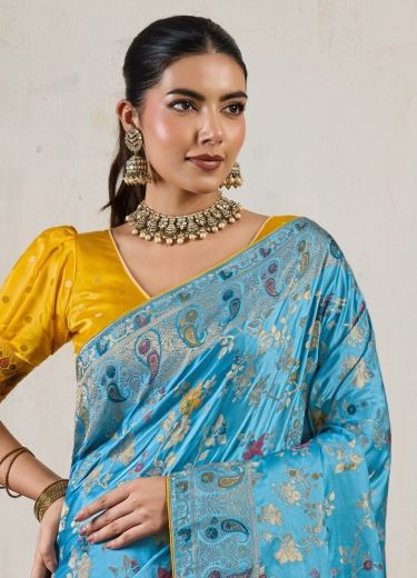 SAMPRADA LUXE - Catalog # 63725 (Set of 3 Sarees) by S-Ethnic Lifestyle
