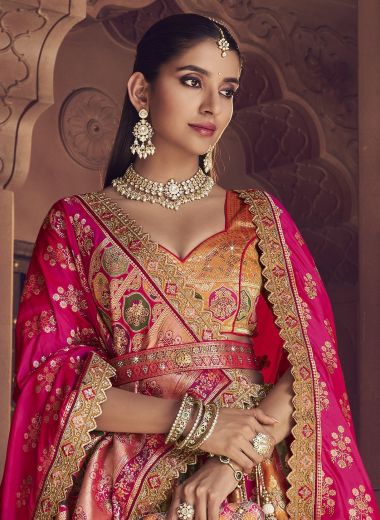 VRINDAVAN 69 - Catalog # 63731 (Set of 6 Semi-Stitched Lehengas) by Royal