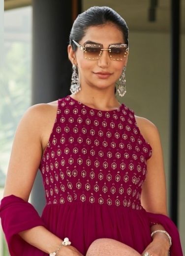 SRI - Catalog # 63745 (Set of 2 Readymade Gowns) by Chansi Trendz