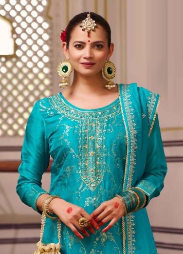 ROHINI - Catalog # 63780 (Set of 4 Readymade Salwar Suits) by Rangoon