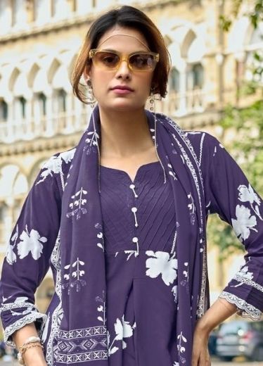 MANVARI - Catalog # 63794 (Set of 4 Readymade Salwar Suits) by Mittoo