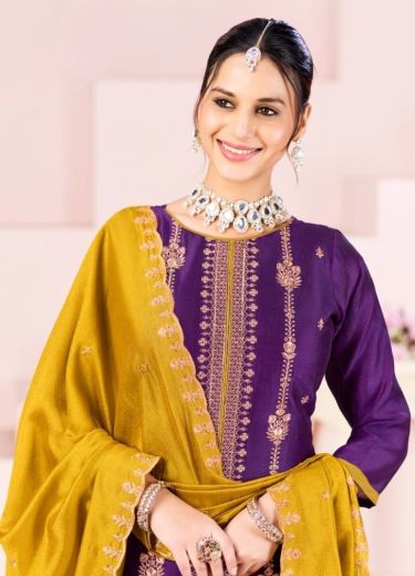 RUSTAM - Catalog # 63808 (Set of 12 Readymade Salwar Suits) by Amdavadi Fashion