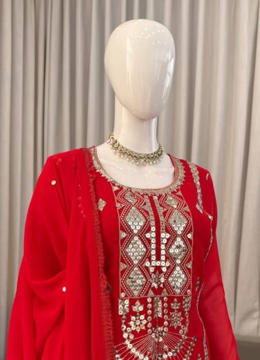 SERIES 1572 - Catalog # 63833 (Set of 3 Readymade Salwar Suits) by Amdavadi Fashion