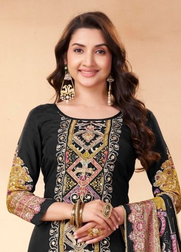 NOORAN - Catalog # 63836 (Set of 4 Readymade Salwar Suits) by Rangoon