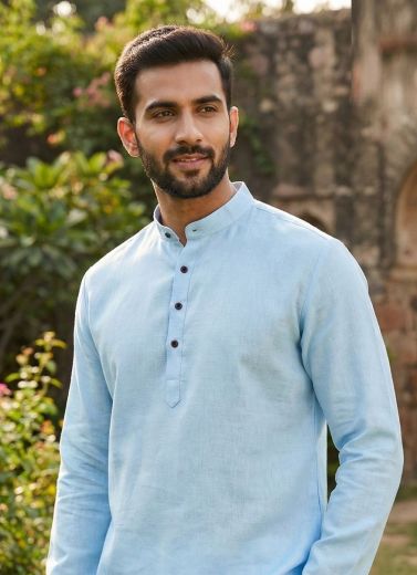 KHADI LINEN TRADITION - Catalog # 63841 (Set of 4 Men's Ethnic Wear) by Tentmen Clothing