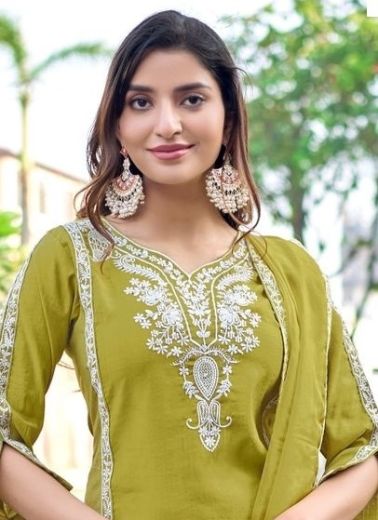 RISHA - Catalog # 63909 (Set of 6 Readymade Salwar Suits) by Kadlee Fashion