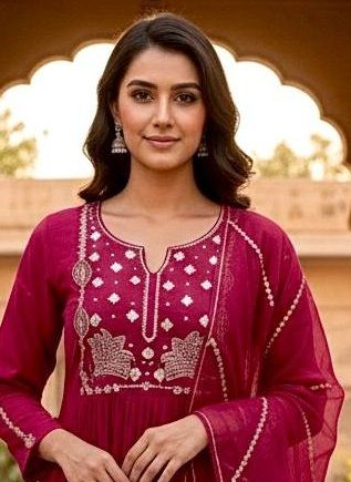 SERIES 1126 - Catalog # 63919 (Set of 3 Readymade Salwar Suits) by Amdavadi Fashion