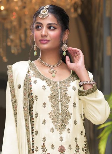 RUBY - BLACK & WHITE - Catalog # 63936 (Set of 2 Readymade Salwar Suits) by Eba Lifestyle