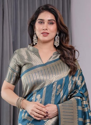 BANARASI JACQUARD 7 - Catalog # 63980 (Set of 6 Sarees) by Semad Styles