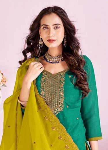 RUTBAA - Catalog # 63998 (Set of 10 Readymade Salwar Suits) by Aabharan