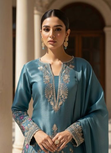 SERIES 448 - Catalog # 64006 (Set of 2 Readymade Salwar Suits) by Serengeti