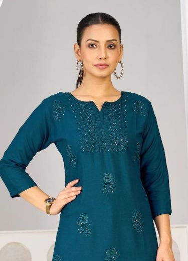 TEACHER - Catalog # 64086 (Set of 6 Readymade Women's Kurtis / Tops)
