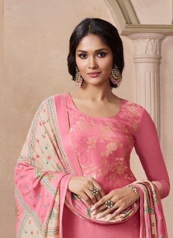 NAVYA 3 - Catalog # 64110 (Set of 4 Semi-Stitched / Un-Stitched Suits)