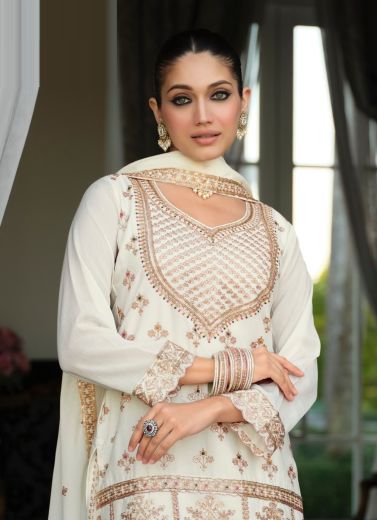 RANGOLI - BLACK & WHITE - Catalog # 64117 (Set of 2 Readymade Salwar Suits)