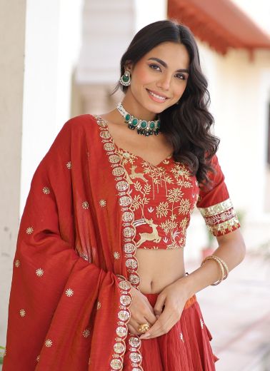 SERIES 5062 - Catalog # 64150 (Set of 2 Semi-Stitched Lehengas)