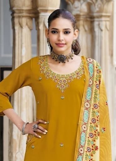 CHITRA 2 - Catalog # 64159 (Set of 6 Readymade Salwar Suits)