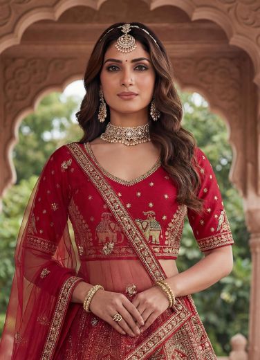 SERIES 2983 - Catalog # 64188 (Set of 3 Semi-Stitched Lehengas)