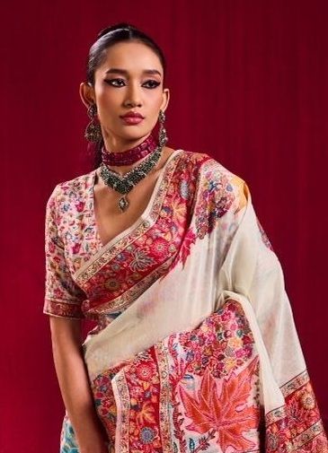 PURE KASHMIRI 3 - Catalog # 64193 (Set of 6 Sarees)