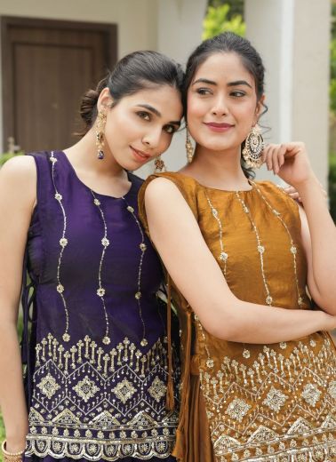 SERIES 8129 - Catalog # 64206 (Set of 2 Readymade Lehengas)