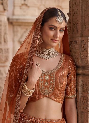 SERIES 2967 - Catalog # 64278 (Set of 3 Semi-Stitched Lehengas)