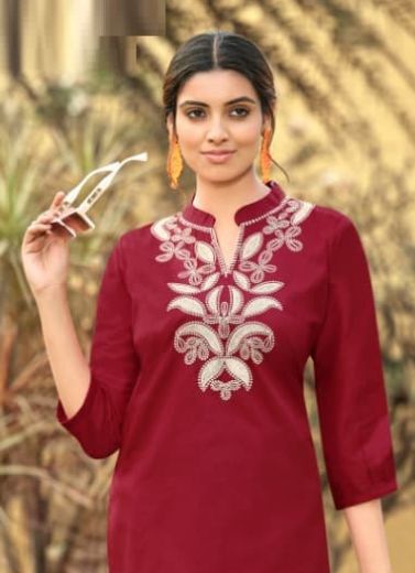 COTTON CANDY 8 - Catalog # 64292 (Set of 6 Readymade Women's Kurtis / Tops)