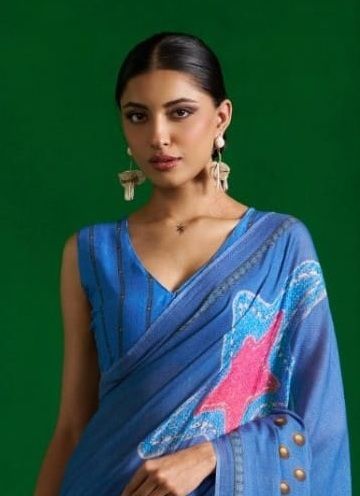 VISCOSE MUL MUL PRINT - Catalog # 64294 (Set of 12 Sarees)