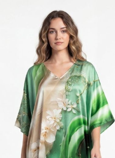SATIN BREEZE 8 - Catalog # 64313 (Set of 8 Kaftans / Ponchos)