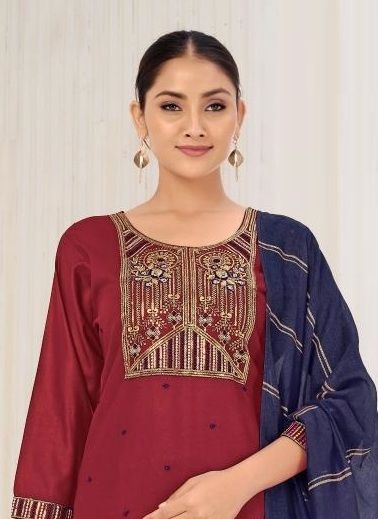MAHIRA 3 - Catalog # 64332 (Set of 6 Readymade Salwar Suits)