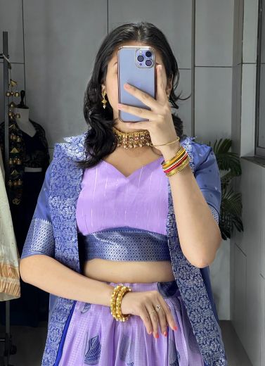 SERIES 8220 - Catalog # 64355 (Set of 4 Semi-Stitched Lehengas)