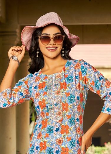 PAHEL 2 - Catalog # 64410 (Set of 10 Readymade Women's Kurtis / Tops)