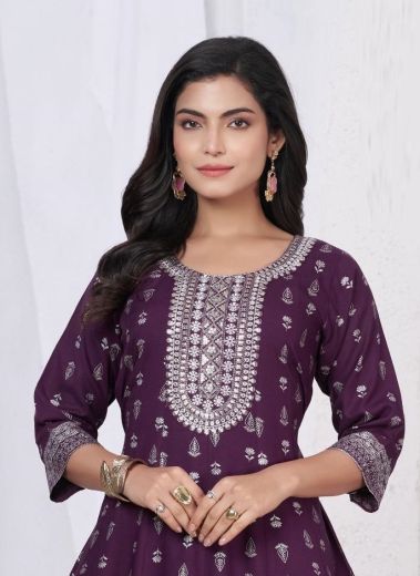 SILVER - Catalog # 64413 (Set of 6 Readymade Women's Kurtis / Tops)