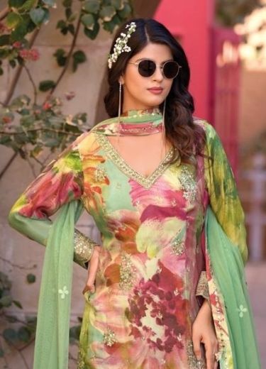 GINNI 4 - Catalog # 64429 (Set of 4 Readymade Salwar Suits)