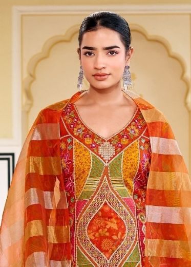 ZIANA 1 - Catalog # 64431 (Set of 6 Readymade Salwar Suits)