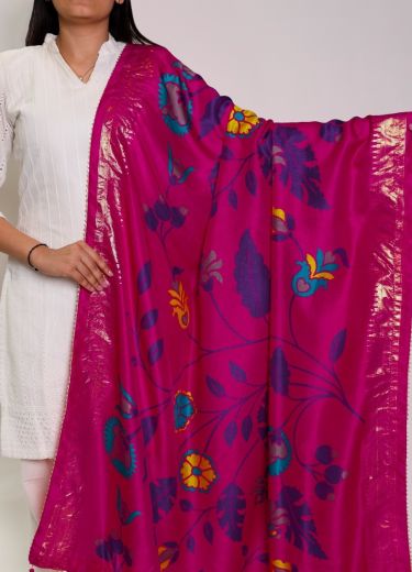 TUSSER SILK 4001 - Catalog # 64443 (Set of 16 Only Dupattas)