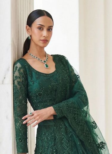 ALZ 1083 - Catalog # 64453 (Set of 4 Semi-Stitched Lehengas)