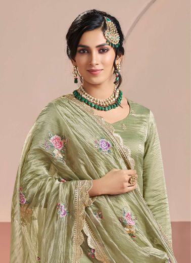MANNTRA - Catalog # 64476 (Set of 4 Semi-Stitched / Un-Stitched Suits)