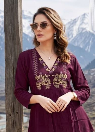 PULPY 16 - Catalog # 64506 (Set of 6 Readymade Women's Kurtis / Tops)