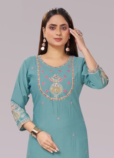 KIARA - Catalog # 64535 (Set of 6 Readymade Women's Kurtis / Tops)