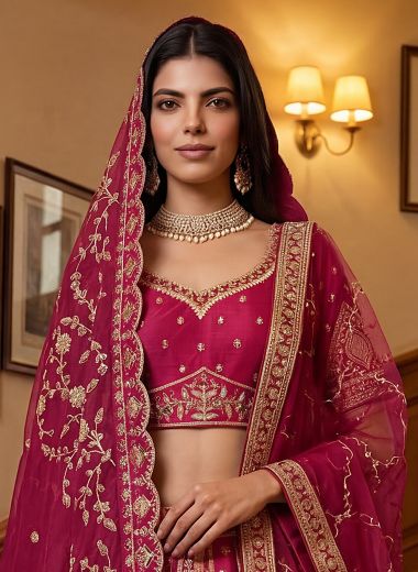 SERIES 2997 - Catalog # 64595 (Set of 2 Semi-Stitched Lehengas)